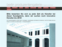 Tablet Screenshot of berlin-produzentengalerie.de